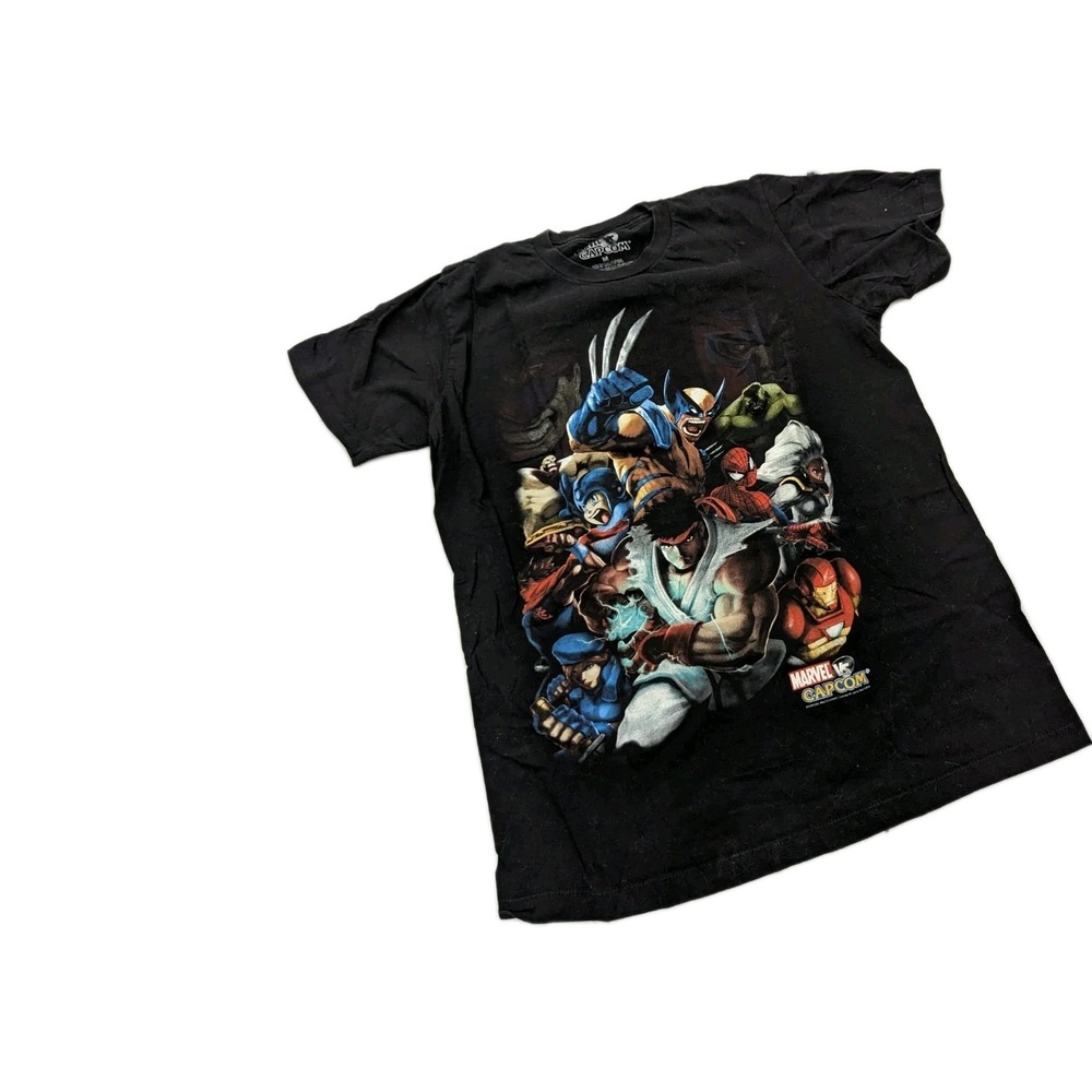 Marvel‎ vs Capcom Mad Engine Inc T-shirt Gamer Retro Fighting M Vintage Tee